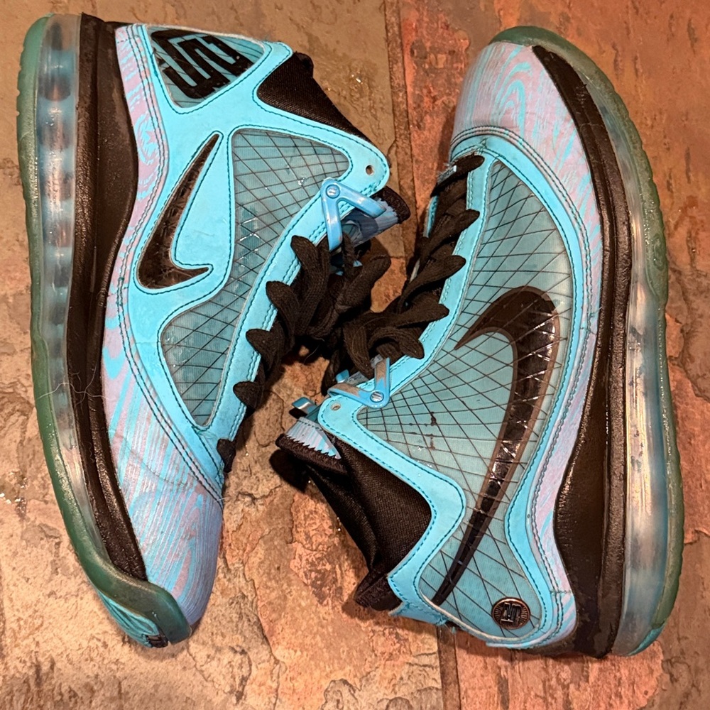 Nike Lebron VII CK0719-400 AQUA BLACK All Star Retro Chlorine 6.5Y YOUTH sz 39
